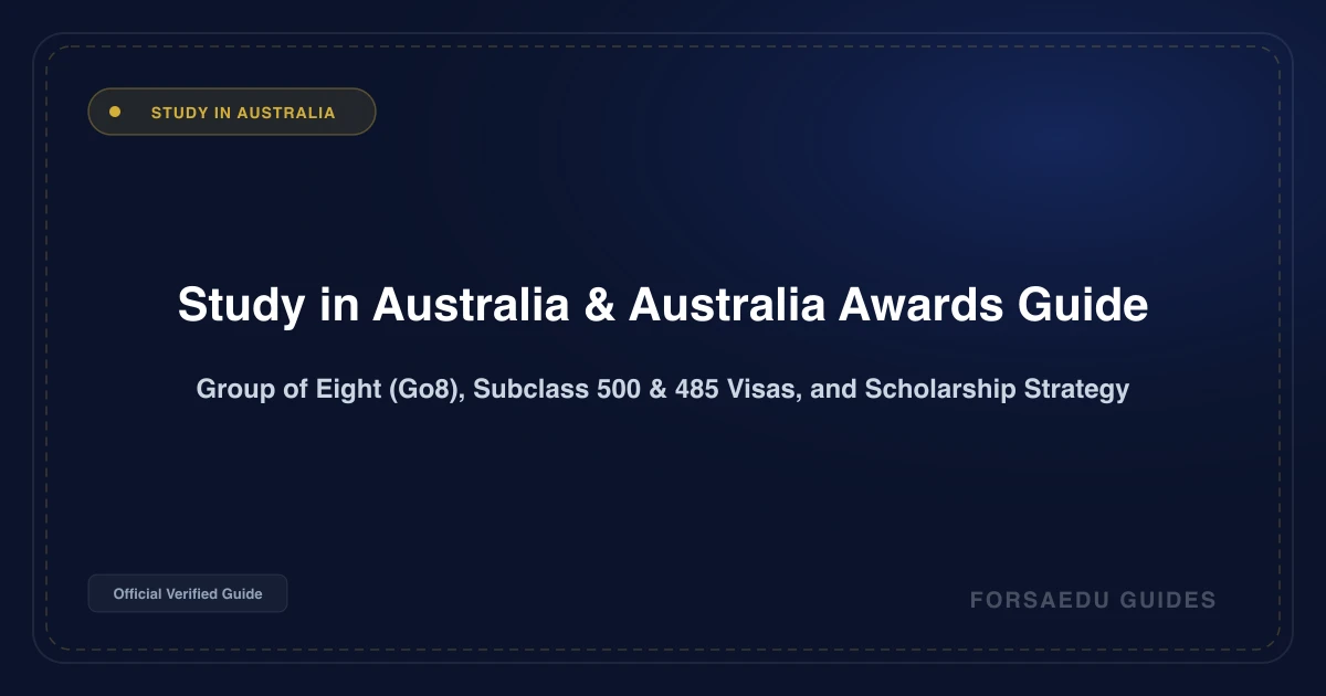 Study in Australia Guide: Go8 Universities, Australia Awards, and Subclass 485 Visas 2026/2027