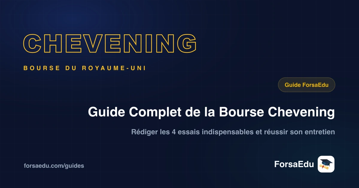 Guide de la bourse britannique Chevening : rédiger les 4 essais et réussir l’entretien